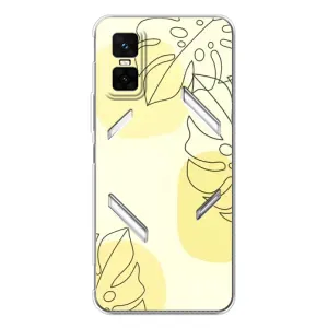 Силконовий чохол з принтом в квітах на Infinix GT 30 Pro (Жовта монстера арт)