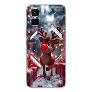 Яскравий чохол для Infinix GT 30 Pro з Зимові Оленята (Олень серед подарунків)