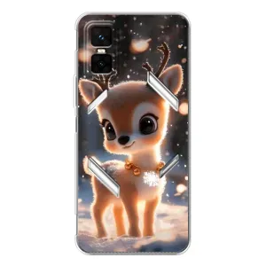 Яскравий чохол для Infinix GT 30 Pro з Зимові Оленята (Оленятко)