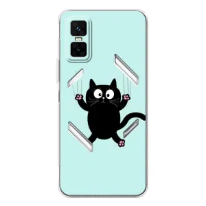 Чохол з принтом для Infinix GT 30 Pro (AlphaPrint) Модні коти (Падаючий кіт)