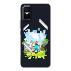 Чохол Майнкрафт на Infinix GT 30 Pro (AlphaPrint) Minecraft (персонажі Minecraft)