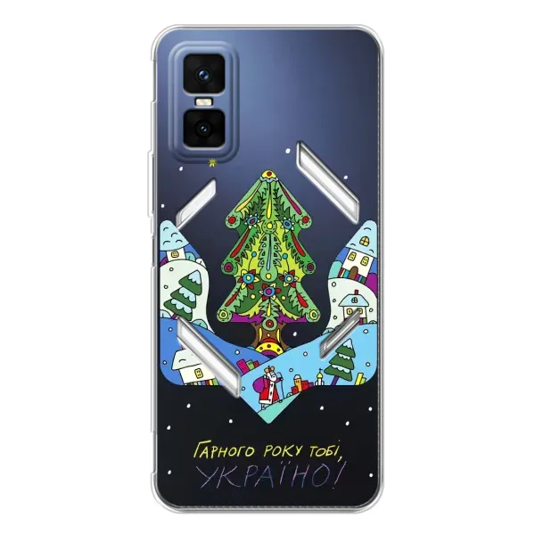 Чехол с принтом «Рождественский герб» для Infinix GT 30 Pro
