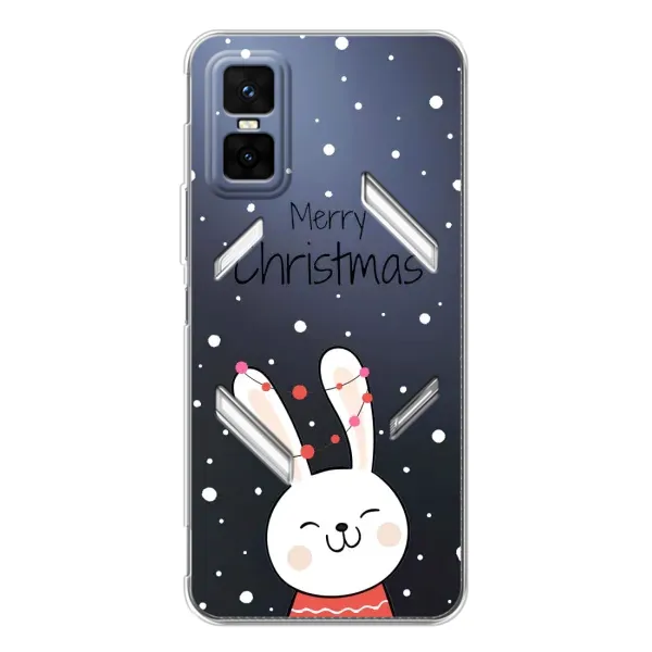 Чехол с принтом «Рождественский заяц» для Infinix GT 30 Pro