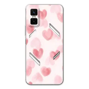 Чохол з розовим принтом для Infinix GT 30 Pro (Рожеві сердечки)