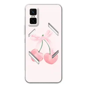 Чохол з розовим принтом для Infinix GT 30 Pro (Рожеві вишні)