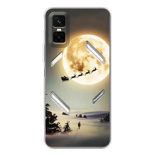 Чехол с принтом «Санта на луне» для Infinix GT 30 Pro Чехол с принтом «Санта на луне» для Infinix GT 30 Pro