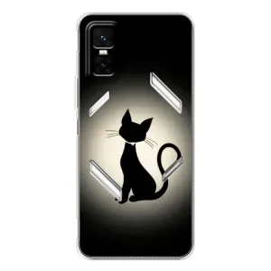 Чохол з принтом для Infinix GT 30 Pro (AlphaPrint) Модні коти (Силует котика)