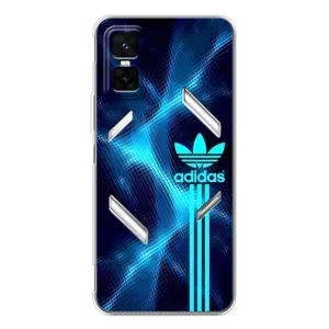 Чохли Адидас для Infinix GT 30 Pro (AlphaPrint) (Синій Адідас)