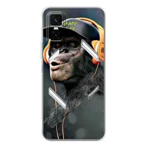 Чохол з Мавпами Infinix GT 30 Pro - (AlphaPrint) (В навушниках)