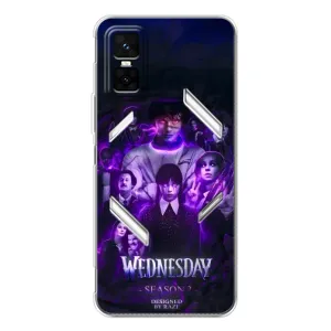 Чохол з дизайном Венздей 2 на Infinix GT 30 Pro (Фіолетова магія Венздей)
