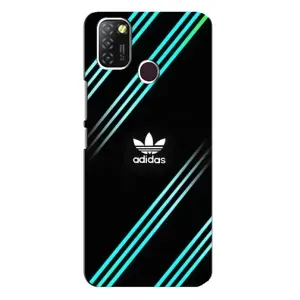 Чехлы Адидас для Infinix Hot 10 Lite (AlphaPrint) (Адидас с полосами)