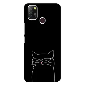 Чехол с рисунком кот на Infinix Hot 10 Lite (Равнодушный кот)