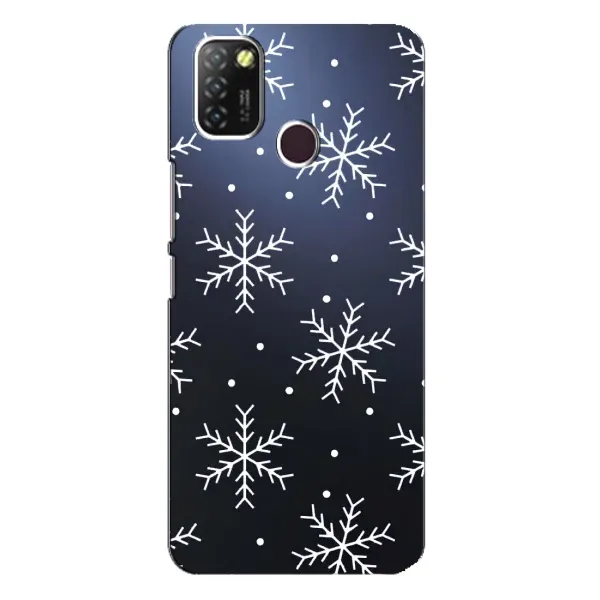Чехол с принтом «Белые снежинки» для Infinix Hot 10 Lite Чехол с принтом «Белые снежинки» для Infinix Hot 10 Lite