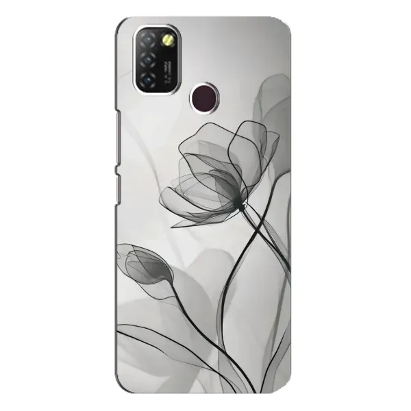 Чехол с принтом «Черные цветы» для Infinix Hot 10 Lite Чехол с принтом «Черные цветы» для Infinix Hot 10 Lite