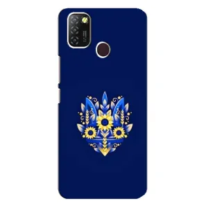 Чехлы для Infinix Hot 10 Lite  Укр. Символика (AlphaPrint) (Цветочный Герб)