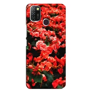 Чехлы с Цветами для Infinix Hot 10 Lite (VPrint) (Цветы красные)
