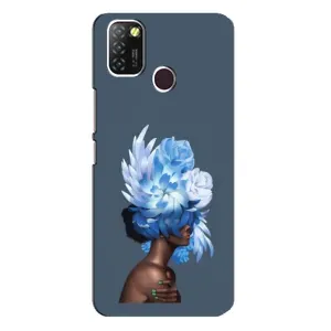Чехлы (ART) Цветы на Infinix Hot 10 Lite (VPrint) (Цветы на голове)