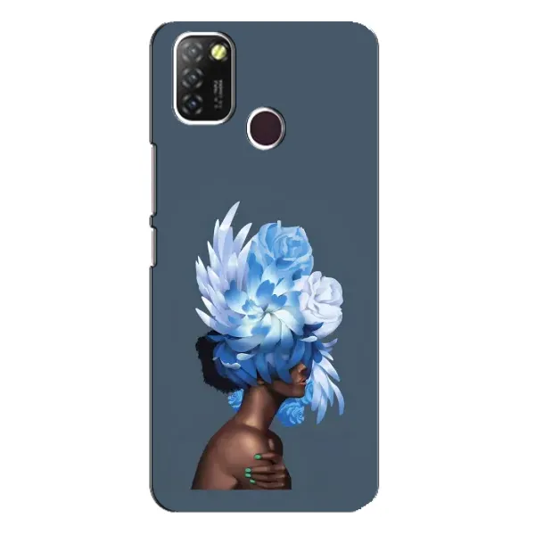 Чехол с принтом «Цветы на голове» для Infinix Hot 10 Lite