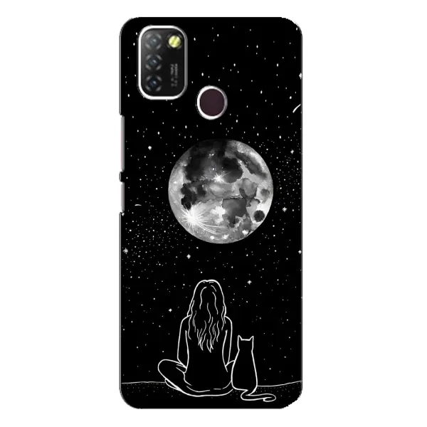 Чехол с принтом «Девушка с котом» для Infinix Hot 10 Lite Чехол с принтом «Девушка с котом» для Infinix Hot 10 Lite