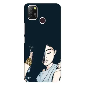 Чохол з друком для Infinix Hot 10 Lite - (Мода) (AlphaPrint) (Гарна дівчина)