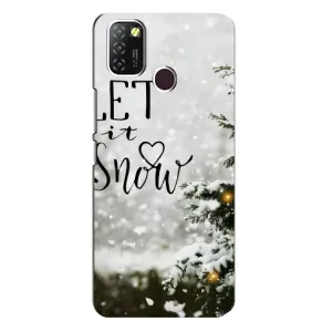 Новогодние, Праздничные Чехлы для Infinix Hot 10 Lite - 2024 год (Let it snow)
