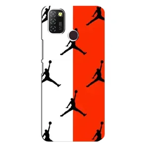 Чехлы для Infinix Hot 10 Lite - с картинкой JORDAN (AlphaPrint) (Лого Джордан)