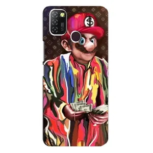 Брендновые Чехлы для Infinix Hot 10 Lite - (PREMIUMPrint) (Mario LV)