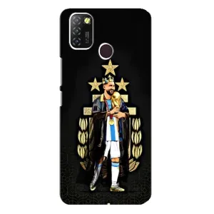 Чехлы для Infinix Hot 10 Lite (Leo чемпион) (AlphaPrint) (Месси Король)