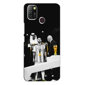 Чехлы для Infinix Hot 10 Lite (Leo чемпион) (AlphaPrint) (Месси в накидке)