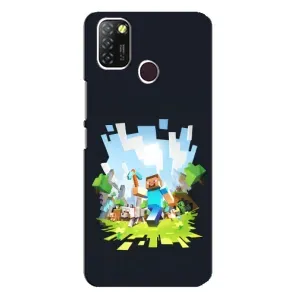 Чохол Майнкрафт на Infinix Hot 10 Lite (AlphaPrint) Minecraft (персонажі Minecraft)