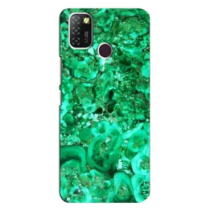 Мраморный чехол на Infinix Hot 10 Lite (VPrint) (Салатный Мрамор)