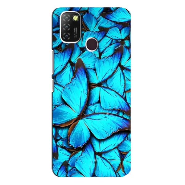 Чехол с принтом «Синие бабочки» для Infinix Hot 10 Lite