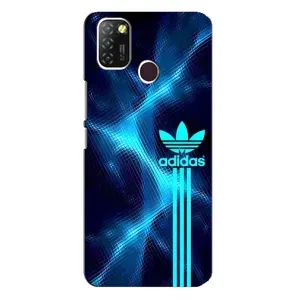 Чехлы Адидас для Infinix Hot 10 Lite (AlphaPrint) (Синий Адидас)
