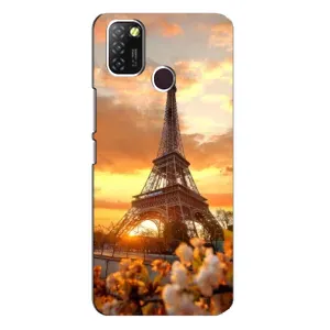 Чехол Эйфелева Башня для Infinix Hot 10 Lite - (AlphaPrint) (Солнечная башня)