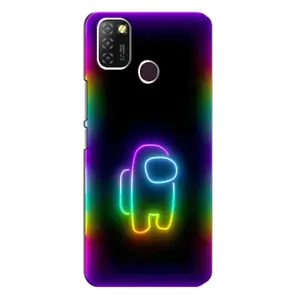 Чехол Амонг Ас для Infinix Hot 10 Lite (AlphaPrint) (Яркий скин)