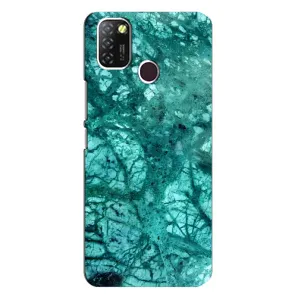 Мраморный чехол на Infinix Hot 10 Lite (VPrint) (Зеленый мрамор)