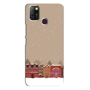 Новогодние, Праздничные Чехлы для Infinix Hot 10 Lite - 2024 год (Зимний город)