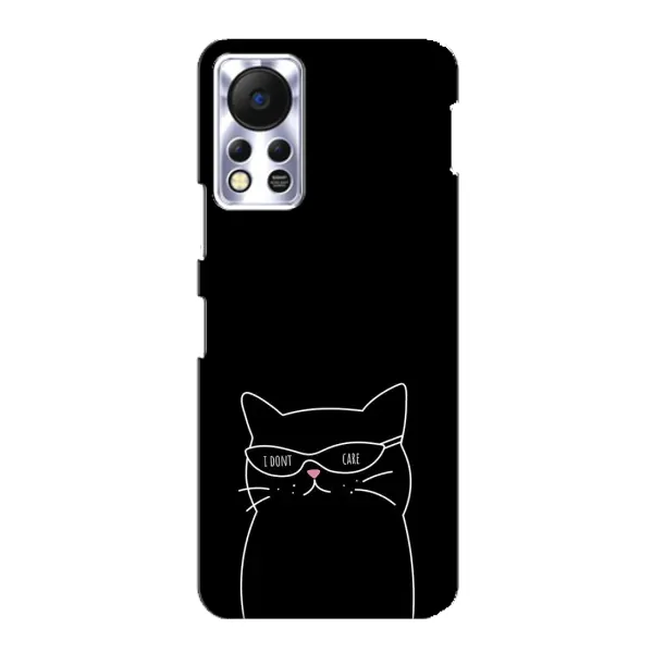 Чохол з принтом «Байдужий кіт» для Infinix Hot 11s