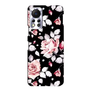 Чохли з квітами для Infinix Hot 11s (VPrint) (Квіти на чорному)