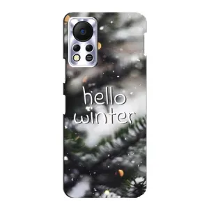 Новогодние, Праздничные Чехлы для Infinix Hot 11s - 2024 год (Hello winter)