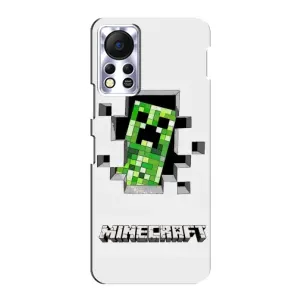 Чехол Майнкрафт на Infinix Hot 11s (AlphaPrint) Minecraft (крипер Майнкрафт)