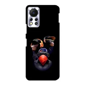 Чехол с Обезьянами Infinix Hot 11s - (AlphaPrint) (Три обезьяны)