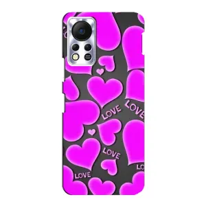 Чехлы для любимой на Инфиникс Ноут 11с (VPrint) (Pink hearts)