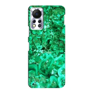 Мраморный чехол на Infinix Hot 11s (VPrint) (Салатный Мрамор)