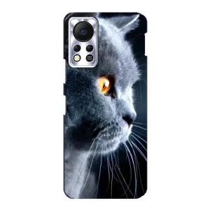 Чохли з Котиками для Infinix Hot 11s (VPrint) (Сірий Кіт)