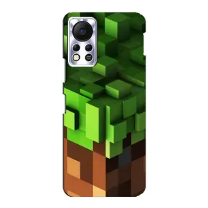 Чехол Майнкрафт на Infinix Hot 11s (AlphaPrint) Minecraft (текстура Майнкрафт)