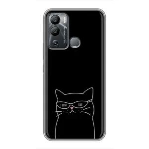 Чехол с рисунком кот на Infinix Hot 12 Play (Равнодушный кот)