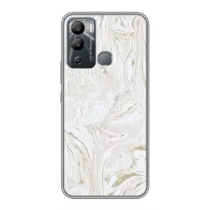 Мраморный чехол на Infinix Hot 12 Play (VPrint) (Белый мрамор)