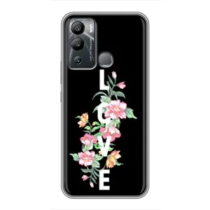 Чехлы для любимой на Инфиникс Хот 12 Плей (VPrint) (Цветы LOVE)