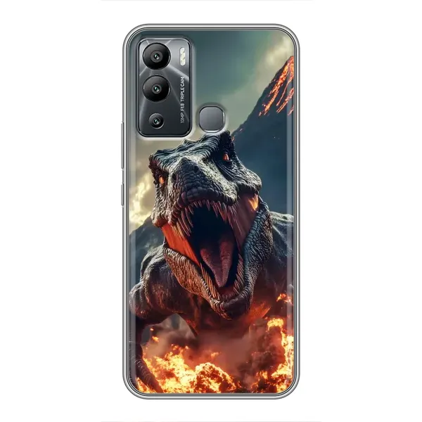 Чохол з принтом «Вогняний динозавр» для Infinix Hot 12 Play Чохол з принтом «Вогняний динозавр» для Infinix Hot 12 Play